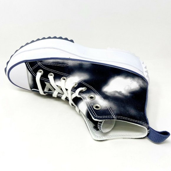 Converse Run Star Hike Hi Black White Womens Platform Sneakers 572537C - Picture 3 of 4